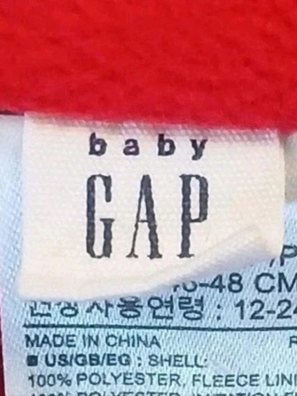 Baby Gap Size XS/S Bear Paw Mittens and Trapper Hat Bundle Red Black Brown Plush